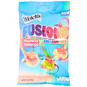 Welch's Juiceful Fusions Tropical Tornado Fruit Snacks 4oz Peg Bag 12ct
